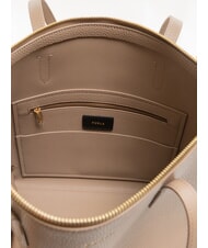 FURLA CLASSIC Sac cabas en cuir taupe - Sacs pour Femme - 5