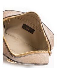 FURLA GARDENIA Sacoche pour appareil photo en cuir imprimé Keria tons taupe + cognac - Sacs pour Femme - 4
