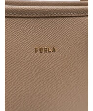 FURLA CLASSIC Sac à main, cabas en cuir taupe - Sacs pour Femme - 4