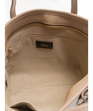 FURLA CLASSIC Sac à main, cabas en cuir taupe - Sacs pour Femme - 5