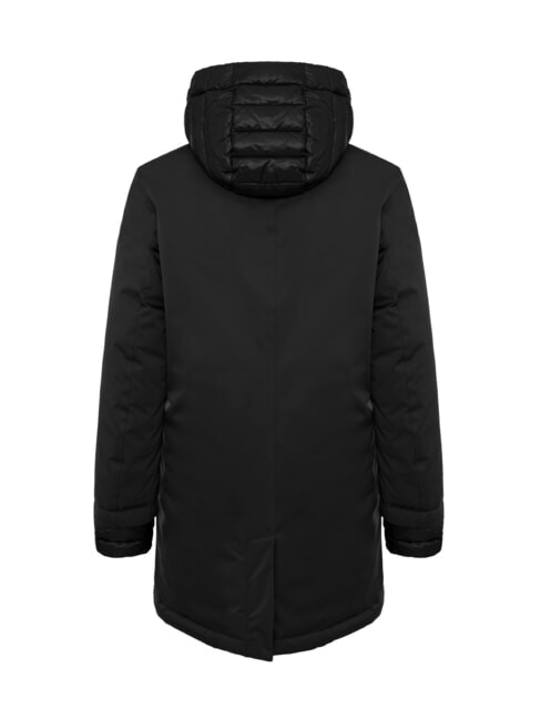 SURROUNDING Veste longue matelassée à capuche noir - Vestes pour femmes