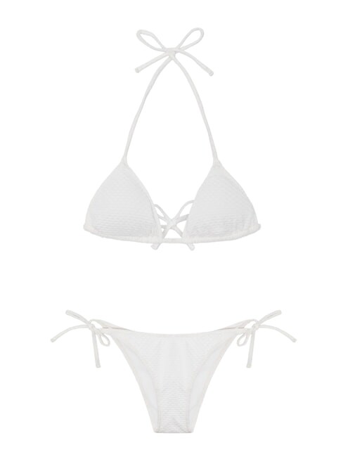 BORACAY Bikini 2 pièces à lacets blanc - Maillots de bain femme