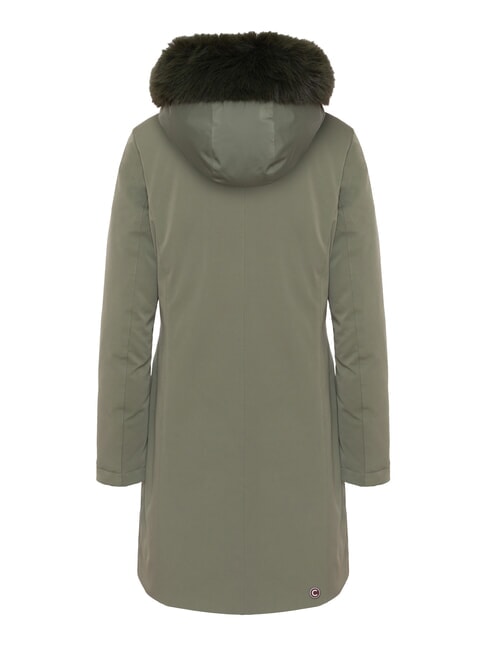 PURENESS Veste longue matelass&eacute;e &agrave; capuche boue - Vestes pour femmes