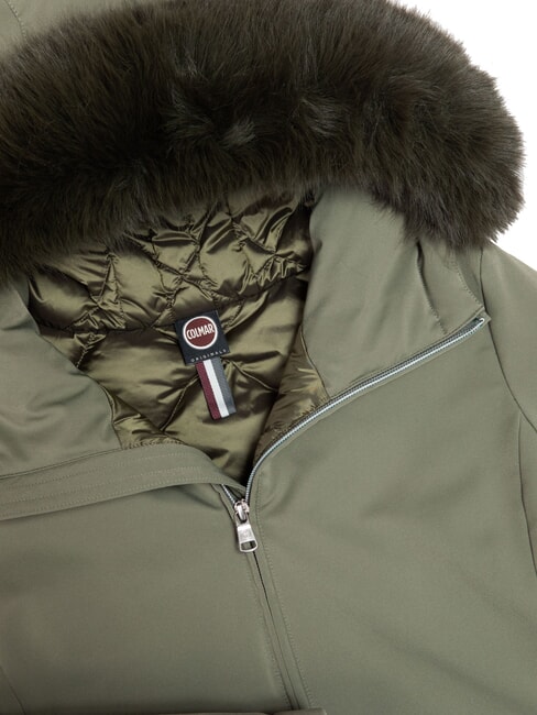 PURENESS Veste longue matelass&eacute;e &agrave; capuche boue - Vestes pour femmes