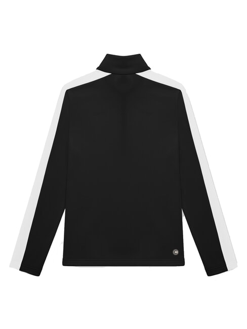 SCI FACETIME Sweat-shirt thermique à col montant et fermeture éclair intégrale noir et blanc - Sweat-shirts pour femmes