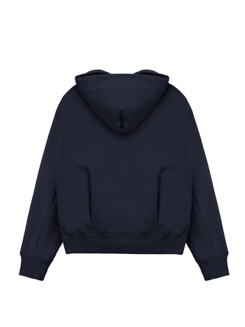 STUNNING Sweat-shirt enti&egrave;rement zipp&eacute; avec capuche et plis bleu marine - Sweat-shirts pour femmes