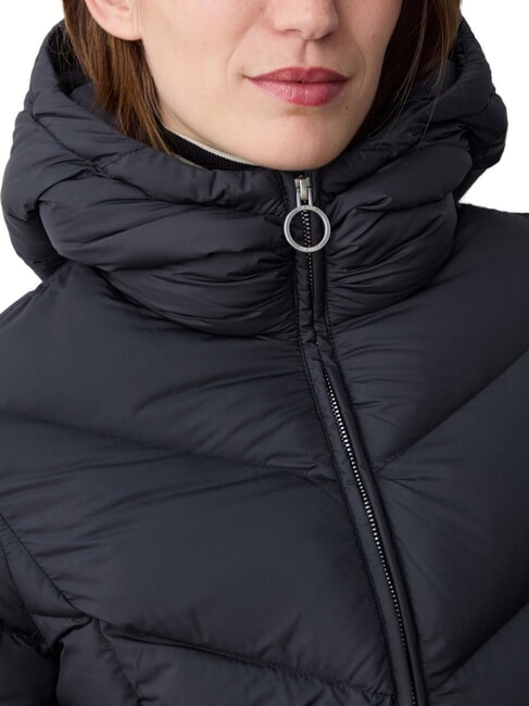 CAPTION Doudoune longue &agrave; capuche noir - Doudounes femme