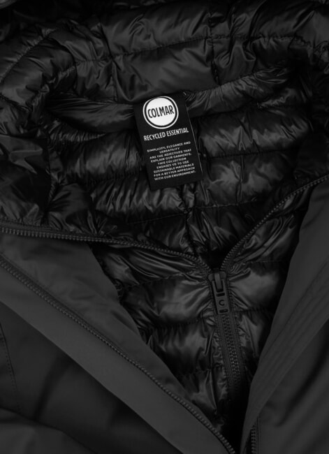 SURROUNDING Veste longue matelassée à capuche noir - Vestes pour femmes