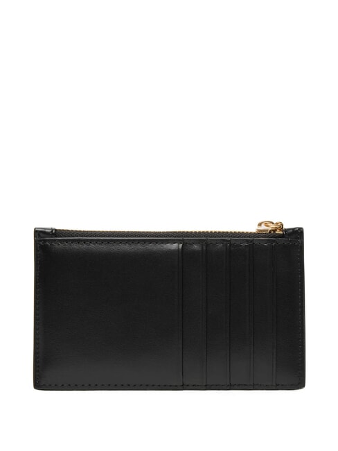 HARDWARE MONOGRAM Porte-cartes / porte-monnaie en cuir sur noir - Portefeuilles Femme