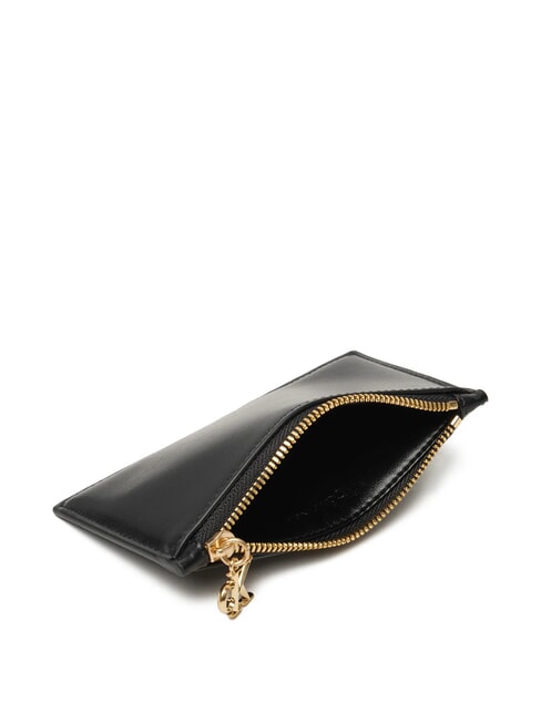 HARDWARE MONOGRAM Porte-cartes / porte-monnaie en cuir sur noir - Portefeuilles Femme