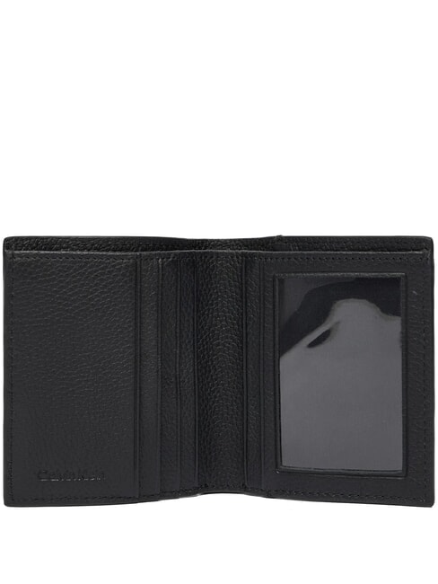 FOIL EMBOSS  Portefeuille vertical en cuir sur noir - Portefeuilles Homme