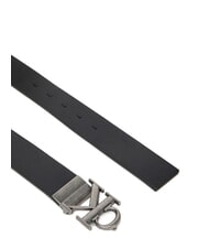 CALVIN KLEIN CK HARDWARE Ceinture double face chocolat noir/d&eacute;cadent - Ceintures - 3