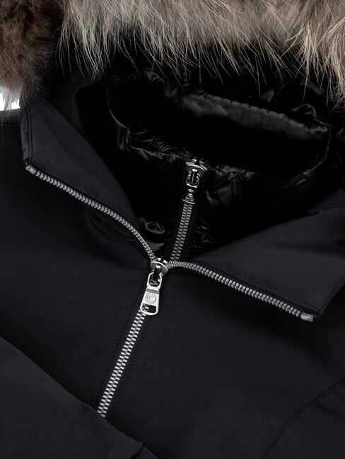 PURENESS KIDS Veste matelass&eacute;e &agrave; capuche noir - B&eacute;b&eacute; Vestes