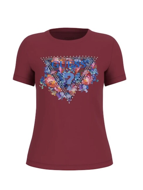 SS CN PEONY TRIANGLE T-shirt à manches courtes avec imprimé vin - T-shirt
