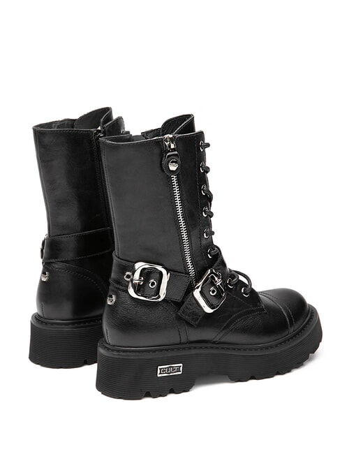 SLASH 4585 Bottines en cuir à boucles noir - Chaussures Femme
