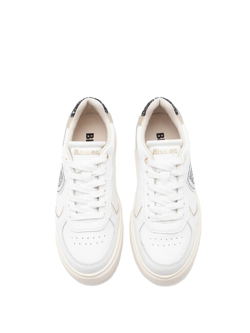 VENUS Baskets &agrave; paillettes blanc/noir - Chaussures Femme