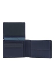 PIQUADRO FINN Portefeuille moyen en cuir bleu - Portefeuilles Homme - 2