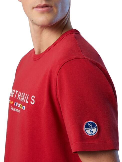 PRINT T-shirt en coton lave rouge - T-shirt