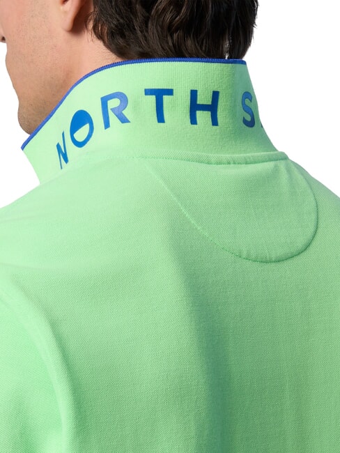 COLLAR STRIPED Polo à manches courtes en coton vert d'été - chemise polo