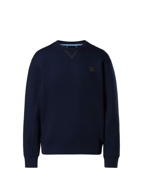 LOGO Sweat-shirt à col rond bleu marine - Pulls molletonnés