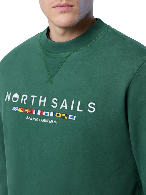 EMBROIDERY  vert - Pulls molletonn&eacute;s