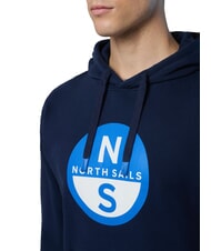 NORTH SAILS GRAPHIC Sweat &agrave; capuche en coton bleu marine - Pulls molletonn&eacute;s - 3