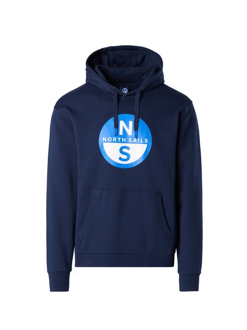 GRAPHIC Sweat &agrave; capuche en coton bleu marine - Pulls molletonn&eacute;s