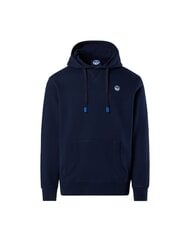 NORTH SAILS ROUND LOGO Sweat &agrave; capuche en coton bleu marine - Pulls molletonn&eacute;s - 4