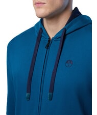 NORTH SAILS LOGO Sweat à capuche entièrement zippé vert d'eau - Pulls molletonnés - 3