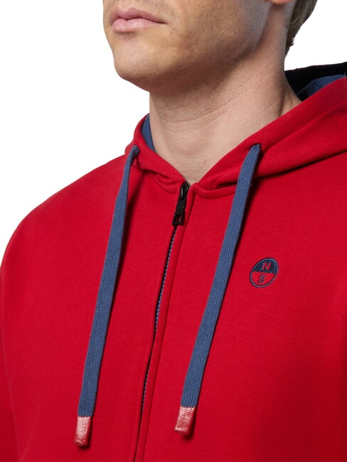 LOGO Sweat à capuche entièrement zippé lave rouge - Pulls molletonnés