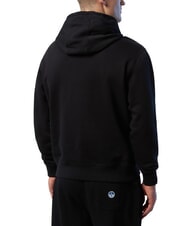 NORTH SAILS ROUND LOGO Sweat &agrave; capuche en coton noir - Pulls molletonn&eacute;s - 2