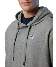 NORTH SAILS ROUND LOGO Sweat &agrave; capuche en coton m&eacute;lange gris moyen - Pulls molletonn&eacute;s - 3