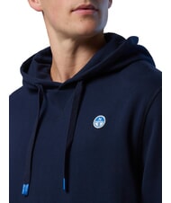 NORTH SAILS ROUND LOGO Sweat à capuche en coton bleu marine - Pulls molletonnés - 3