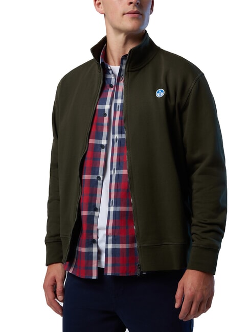 LOGO Sweat-shirt enti&egrave;rement zipp&eacute; vert for&ecirc;t - Pulls molletonn&eacute;s