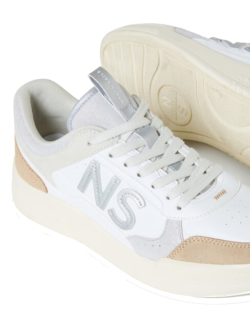 JETTY NUANCE Baskets blanc-sable-argenté - Chaussures Femme
