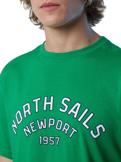NEWPORT T-shirt en coton avec logo en forme d'arche abeille verte - T-shirt