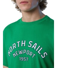 NORTH SAILS NEWPORT T-shirt en coton avec logo en forme d'arche abeille verte - T-shirt - 3