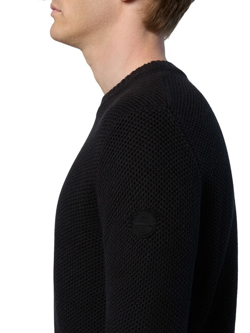 N|S Pull col rond gaufré mélange gris foncé - Pulls pour hommes