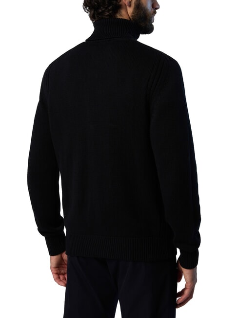 N|S Pull col roul&eacute; en coton noir - Pulls pour hommes