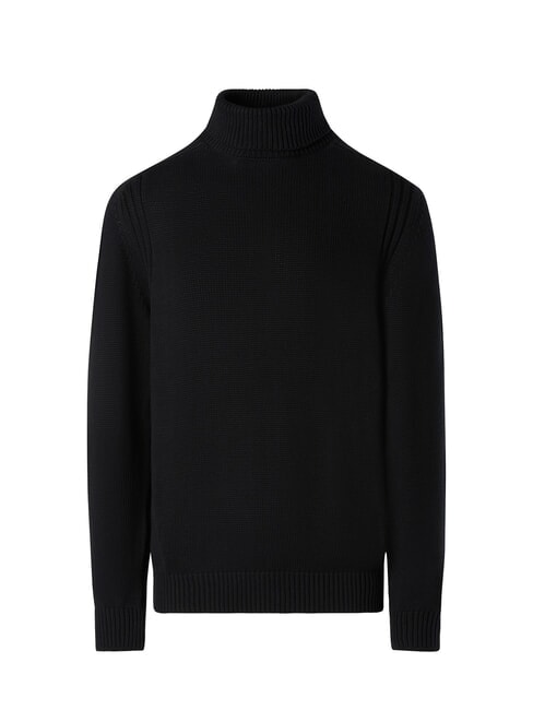 N|S Pull col roul&eacute; en coton noir - Pulls pour hommes