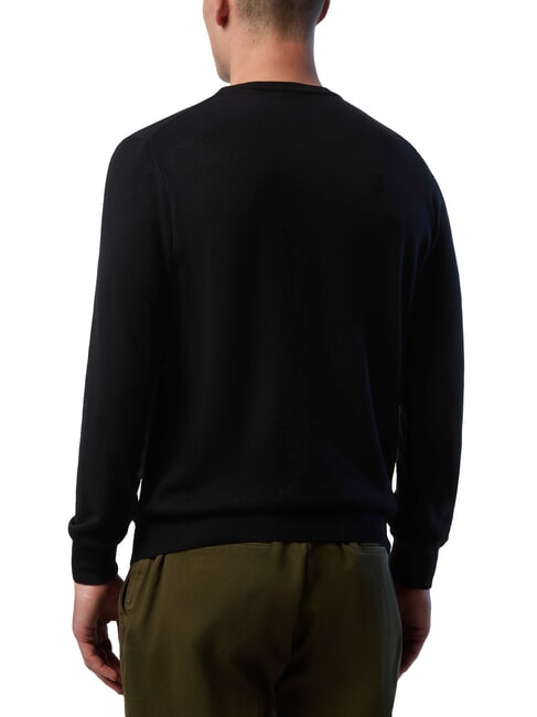 N|S Pull col rond en laine noir - Pulls pour hommes
