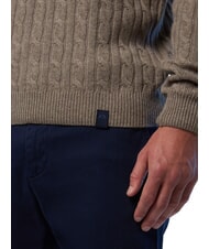 NORTH SAILS N|S Pull ras du cou en maille torsad&eacute;e m&eacute;lange de fossiles - Pulls pour hommes - 3