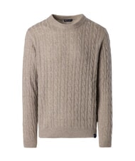 NORTH SAILS N|S Pull ras du cou en maille torsad&eacute;e m&eacute;lange de fossiles - Pulls pour hommes - 4