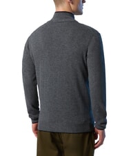 NORTH SAILS N|S Pull col roul&eacute; demi-zip m&eacute;lange gris moyen - Pulls pour hommes - 2