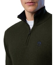 NORTH SAILS N|S Pull col roul&eacute; demi-zip vert for&ecirc;t - Pulls pour hommes - 3