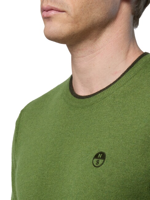 N|S Pull col rond sage - Pulls pour hommes