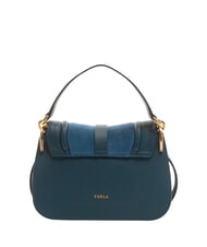 FURLA FLOW Petit sac en cuir avec bandoulière tons gris-bleu - Sacs pour Femme - 3