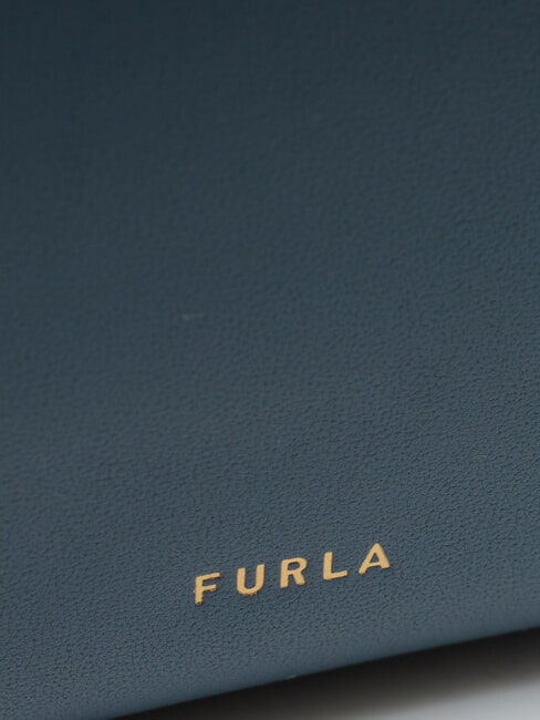 TONIE Sac à bandoulière en cuir gris bleu - Sacs pour Femme