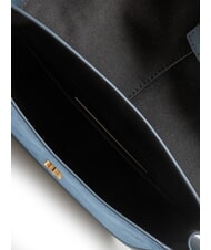 FURLA FLOW Sac en cuir moyen avec bandoulière tons gris-bleu - Sacs pour Femme - 5