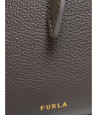 FURLA GOCCIA Sac bandoulière en cuir martelé gris urbain - Sacs pour Femme - 3